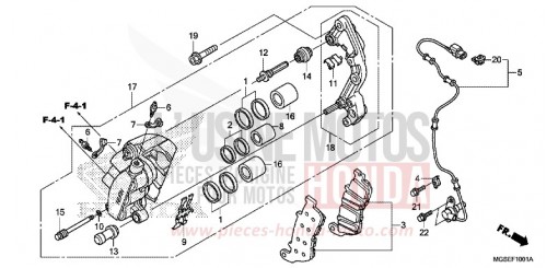 ETRIER DE FREIN AVANT (NC700SA/SD) NC700SAD de 2013